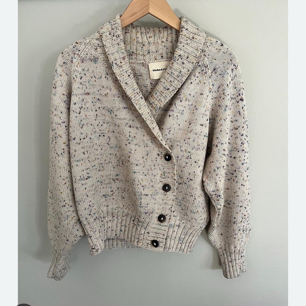 Vguc size S misha and puff iris confetti saltwater cardigan